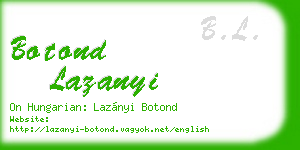 botond lazanyi business card